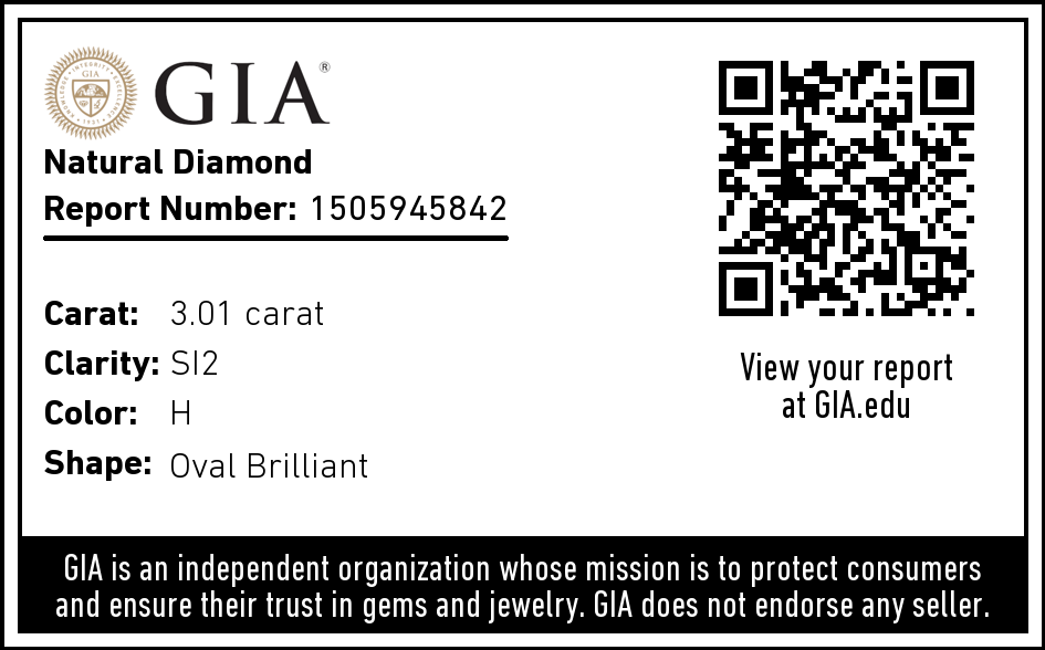 GIA diamond lab report #1505945842