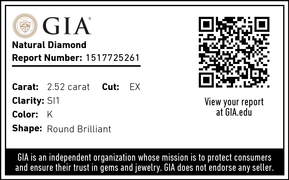 GIA diamond lab report #1517725261