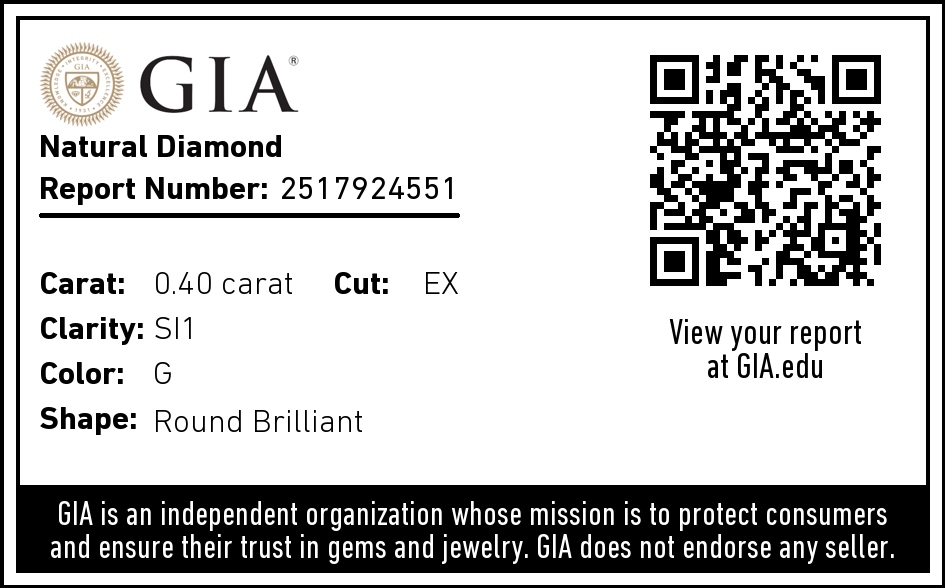 GIA diamond lab report #2517924551