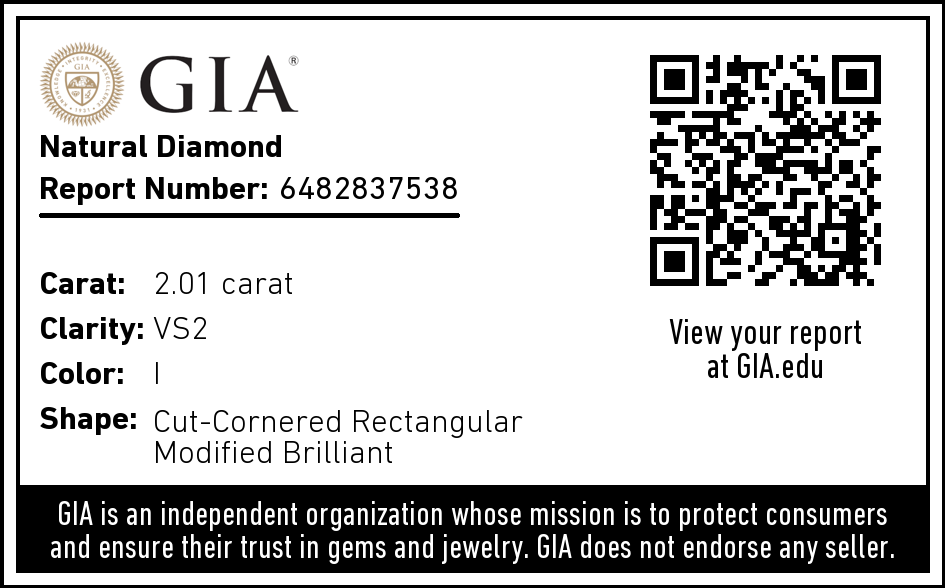 GIA diamond lab report #6482837538