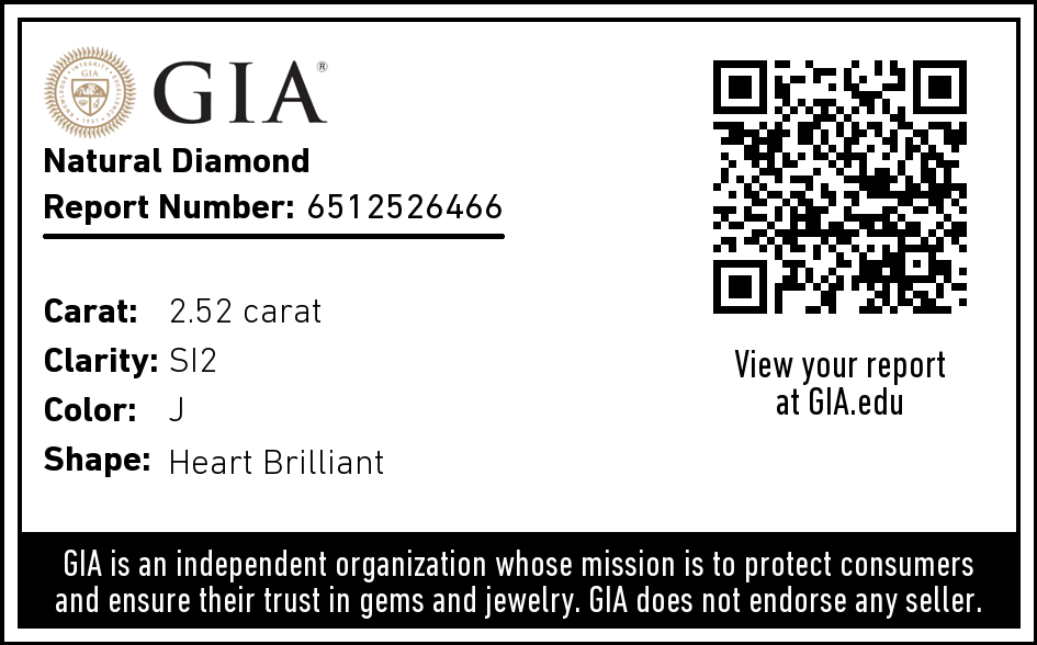 GIA diamond lab report #6512526466